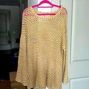 Show Me Your MuMu XXL Paula Pullover in Latte Crochet